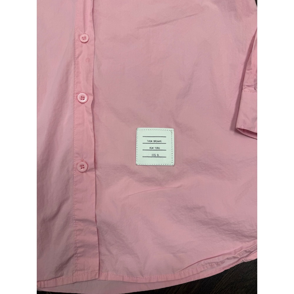 Thom Browne New York Pink 4-Bar Button-Down Shirt - Picture 2 of 3